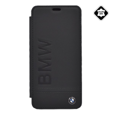 Guess BMW Signature Samsung Galaxy S9 Flip Bőrtok - Fekete (BMFLBKS9LLSB) tok és táska