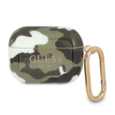 Guess Camo Collection Apple AirPods Pro tok, zöld-fekete fülhallgató, fejhallgató tok
