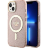 Guess CG MOBILE GUESS 4G GLITTER GOLD MAGSAFE szilikon telefonvédő (műanyag hátlap, csillámporos) RÓZSASZÍN Apple iPhone 14 Plus (GUHMP14MHCMCGP) (GUHMP14MHCMCGP)
