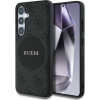Guess CG MOBILE GUESS 4G ROUND PATCH CLASSIC LOGO szilikon telefonvédő (ütésállóság, textil hátlap, MagSafe) FEKETE Samsung Galaxy S25 Plus (SM-S936) (GUHMS25MP4PGRSGK) (GUHMS25MP4PGRSGK)
