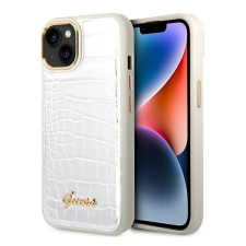 Guess Croco Collection Apple iPhone 14 hátlap tok, ezüst tok és táska