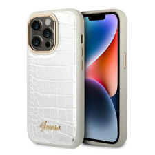 Guess Croco Collection Apple iPhone 14 Pro hátlap tok , ezüst tok és táska