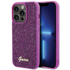 Guess Disco Metal Script tok iPhone 15 Pro készülékhez - rózsaszín tok és táska