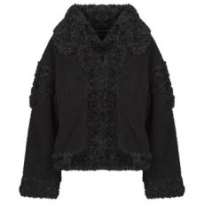 Guess Dzsekik EZRA OVERSIZE FAUX FURE Fekete EU S