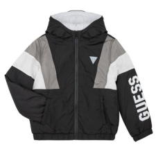 Guess Dzsekik LS HOODED PADDED JACKET W/ ZIP Fekete 14 ans gyerek kabát, dzseki