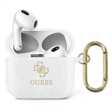 Guess Eredeti tok Guess Gua3ucg4gt Apple Airpods 3 / fehér átlátszó + Glitter tok és táska