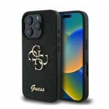 Guess Fixed Glitter Big 4G Apple iPhone 16 Pro Max hátlap tok, fekete tok és táska