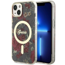 Guess Flower MagSafe tok iPhone 14-hez - zöld tok és táska