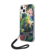 Guess Flower Strap Apple iPhone 14 Plus hátlap tok, kék tok és táska