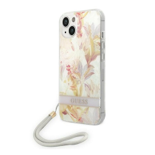 Guess Flower Strap Apple iPhone 14 Plus hátlap tok, lila tok és táska