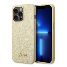 Guess Glitter Flakes Metal Logo Apple iPhone 14 Pro Max hátlap tok, arany tok és táska