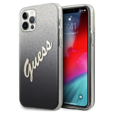 Guess Glitter Gradient Script Apple iPhone 12 Pro Max Tok - Fekete/Mintás (GUHCP12LPCUGLSBK) tok és táska