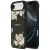 Guess Grained Flowers Classic Logo Apple iPhone Air (2025) MagSafe tok, virág minta, fekete