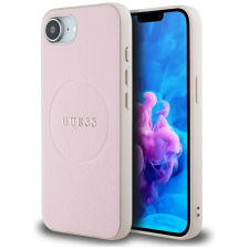 Guess Grained Ring Apple iPhone 16e MagSafe tok, rózsaszín tok és táska