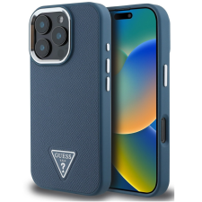Guess Grained Triangle Apple iPhone 16 Pro Max MagSafe tok, kék tok és táska