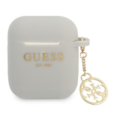 Guess GUA2LSC4EG AirPods tok szürke Szilikon Charm 4G kollekció fülhallgató, fejhallgató tok