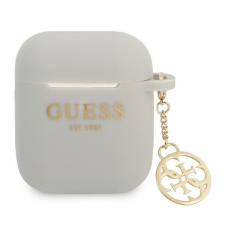 Guess GUA2LSC4EG AirPods tok szürke Szilikon Charm 4G kollekció audió kellék