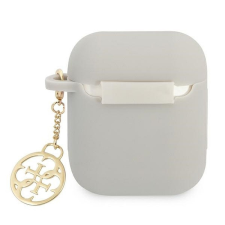 Guess GUA2LSC4EG Silicone Charm 4G Collection tok AirPods 1/2 - szürke tok és táska