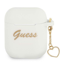 Guess GUA2LSCHSH AirPods fehér szilikon Charm Heart Collection tok fülhallgató, fejhallgató tok