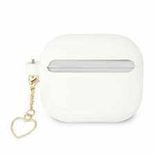 Guess GUA3LSCHSH Silicone Charm Heart Collection tok AirPods 3 - fehér fülhallgató, fejhallgató tok
