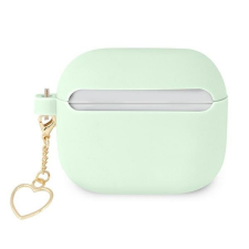 Guess GUA3LSCHSN Silicone Charm Heart Collection tok AirPods 3 - zöld fülhallgató, fejhallgató tok