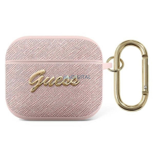 Guess GUA3SASMP Saffiano Script Metal Collection tok AirPods 3 - rózsaszín fülhallgató, fejhallgató tok