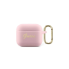 Guess GUA3SSSI AirPods 3 készülékhez szilikon tok Vintage Script rózsaszín (300239)