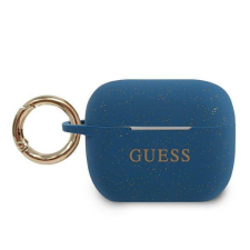 Guess GUACAPSILGLBL AirPods Pro kék szilikon Glitter tok fülhallgató, fejhallgató tok