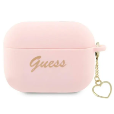 Guess GUAP2LSCHSP AirPods Pro 2 tok rózsaszín Szilikon Charm Szív kollekció fülhallgató, fejhallgató tok
