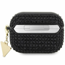 Guess GUAPHDGTPK Rhinestone Triangle Charm tok AirPods Pro - fekete fülhallgató, fejhallgató tok
