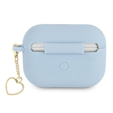 Guess GUAPLSCHSB Silicone Charm Heart Collection tok AirPods Pro - kék fülhallgató, fejhallgató tok