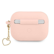 Guess GUAPLSCHSP Silicone Charm Heart Collection tok AirPods Pro - rózsaszín fülhallgató, fejhallgató tok