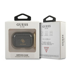 Guess GUAPUCG4GK Glitter Collection tok AirPods Pro - fekete fülhallgató, fejhallgató tok