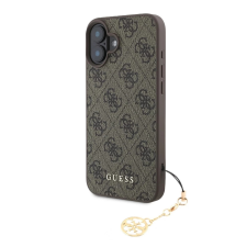 Guess Guess 4G Charm tok iPhone 16 készülékhez Tone on Tone Brown barna tok és táska