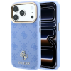 Guess Guess Peony 4G Small Logo Apple iPhone 18 Pro Max / iPhone 17 Pro Max hátlap tok, MagSafe, kék-arany