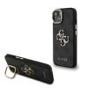 Guess Guess PU 4G Metal Logo Stand Camera Frame tok iPhone 15 készülékhez fekete