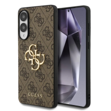Guess Guess PU 4G Metal Logo tok Samsung Galaxy S25 Edge készülékhez barna tok és táska