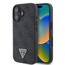 Guess Guess PU 4G Strass Triangle Metal Logo tok iPhone 16 készülékhez fekete tok és táska