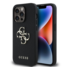 Guess Guess PU Grained 4G Metal Logo tok iPhone 14 Pro készülékhez fekete tok és táska