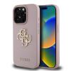 Guess Guess PU Grained 4G Metal Logo tok iPhone 15 Pro készülékhez – rózsaszín