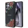 Guess Guess PU Leather 4G Flowers Print Metal Classic Logo MagSafe tok Samsung Galaxy S25 Ultra készülékhez fekete