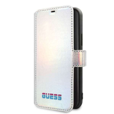 Guess GUFLBKN58BLD iPhone 11 Pro ezüst irizáló könyvtok tok és táska
