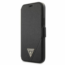 Guess GUFLBKP12LVSATMLBK iPhone 12 Pro Max 6,7&quot; fekete Saffiano könyvtok tok és táska