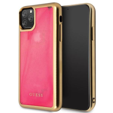 Guess GUHCN58GLTRPI iPhone 11 Pro rózsaszín foszforeszkáló Sand Matt keménytok tok és táska