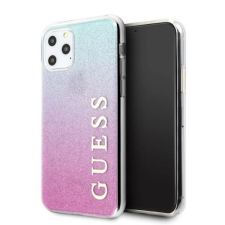 Guess GUHCN58PCUGLPBL iPhone 11 Pro rózsaszín kék keménytok Glitter Gradient tok és táska