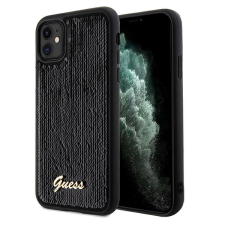 Guess GUHCN61PSFDGSK iPhone 11 / Xr 6.1" fekete keménytok Sequin Script Metal tok és táska