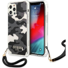 Guess GUHCP12LKSARBK iPhone 12 Pro Max 6,7" Fekete Camo Collection Keménytok (GUHCP12LKSARBK) tok és táska