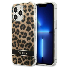 Guess GUHCP13LHSLEOW iPhone 13 Pro / 13 6.1 "barna keménytok Leopard tok és táska