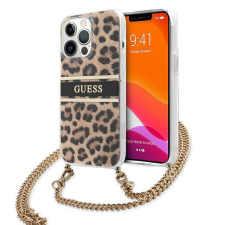 Guess GUHCP13LKBCLE iPhone 13 Pro / 13 6,1&quot; Leopárd keménytok arany szíjas tok és táska