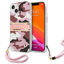 Guess GUHCP13MKCABIPIPE Camo Strap Kollekció iPhone 13 tok - rózsaszín tok és táska